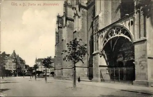 Ak Ulm an der Donau, Am Münsterplatz