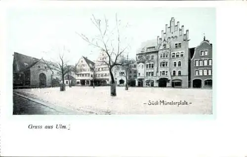 Ak Ulm an der Donau, Südlicher Münsterplatz