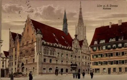 Ak Ulm an der Donau, Rathaus