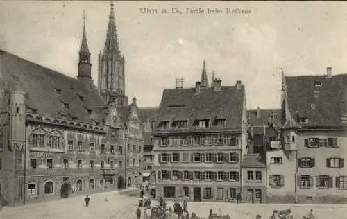Ak Ulm an der Donau, Rathaus