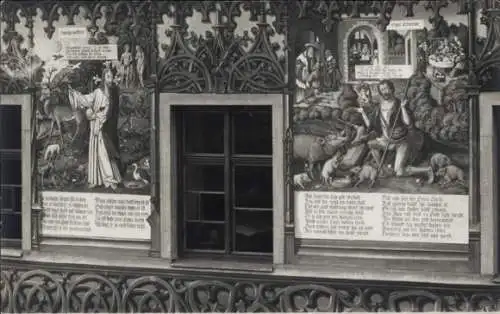 Ak Ulm an der Donau, Wandgemälde, Rathaus