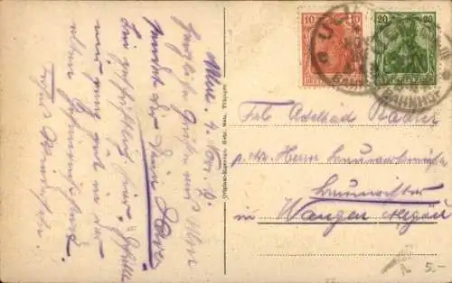 Passepartout Ak Ulm an der Donau, Münster, Spatz, Stadt