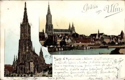 Ak Ulm an der Donau, Münster, Stadt