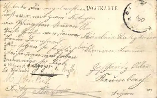 Gedicht Ak Ulm an der Donau, Stadtbild, Schwäbin in Tracht