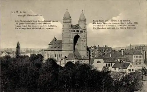 Ak Ulm an der Donau, Garnisonkirche