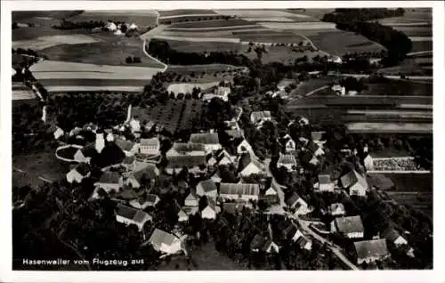 Ak Hasenweiler Horgenzell in Oberschwaben Württemberg, Fliegeraufnahme