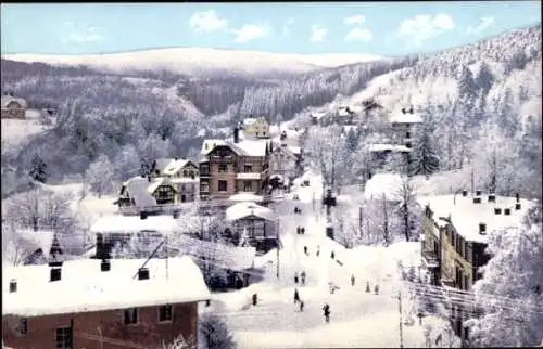 Ak Szklarska Poręba Schreiberhau Riesengebirge Schlesien, Panorama mit Mariental