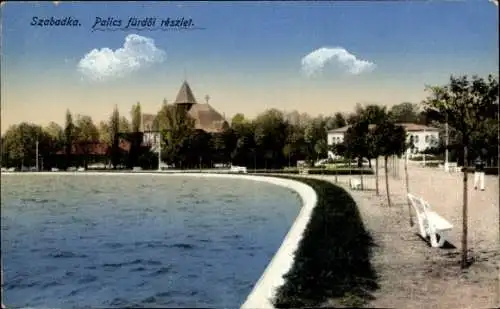 Ak Szabadka Subotica Serbien, Palics fürdői részlet