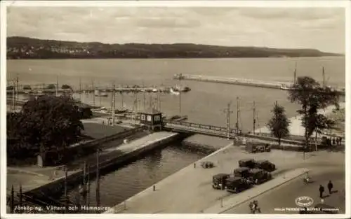 Ak Jönköping Schweden, Hafenansicht