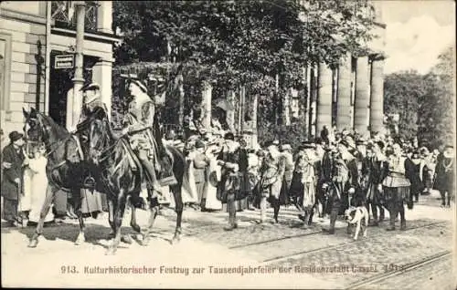 Ak Kassel in Hessen, Kulturhistorischer Festzug zur 1000jh Feier der Residenzstadt 1913