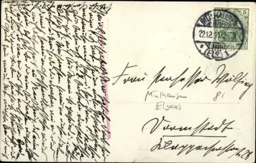 Foto Ak Mulhouse Mülhausen Elsass Haut Rhin, Häuserreihe