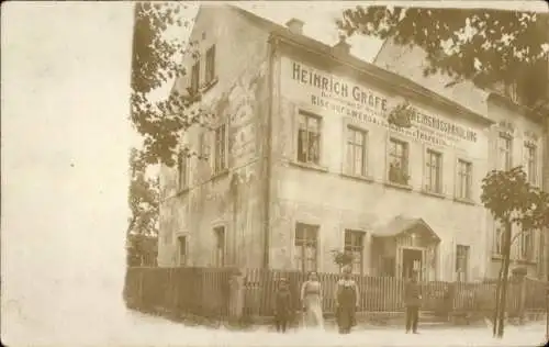 Foto Ak Bischofswerda in Sachsen, Heinrich Gräfe, Weingroßhandlung