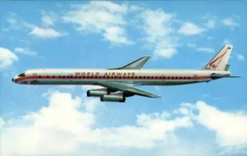 Ak Douglac DC-8 Super Stretch Intercontinental Jetliner, World Airways