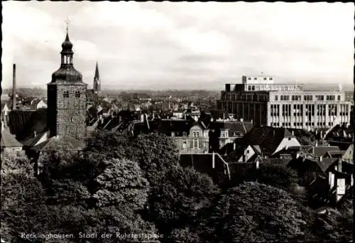 Ak Recklinghausen, Teilansicht, Kirche