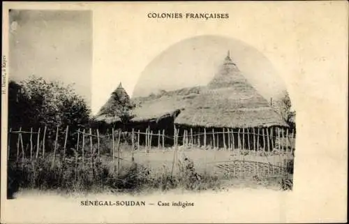 Ak Senegal Soudan, Case indigène, Colonies francaises