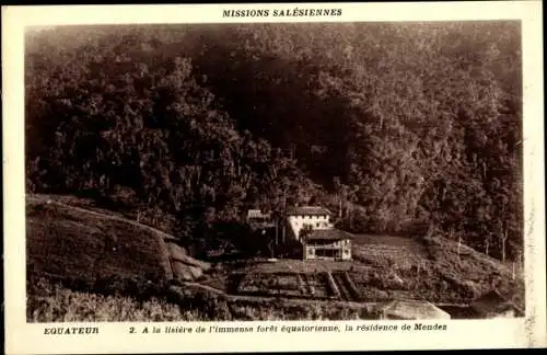 Ak Ecuador, A la lisiere de l'immense foret equatorienne, la residence de Mendez