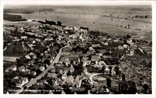 Foto Ak Sandweier Baden Baden, Fliegeraufnahme