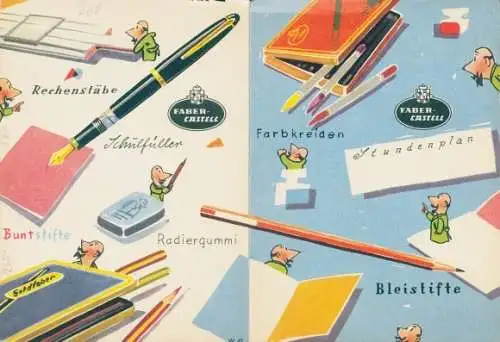 Stundenplan Reklame Faber Castell