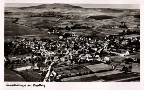 Ak Wassertrüdingen in Mittelfranken, Hesselberg, Fliegeraufnahme