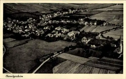 Ak Obermögersheim Wassertrüdingen in Mittelfranken, Fliegeraufnahme