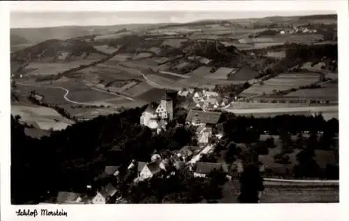 Ak Morstein Gerabronn Baden Württemberg, Schloss Morstein, Fliegeraufnahme
