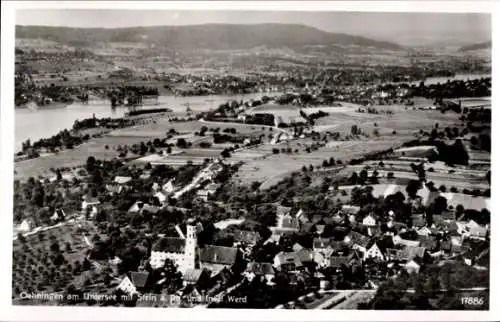 Ak Öhningen in Baden, Fliegeraufnahme