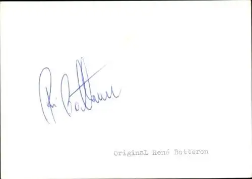 Ak Fußballspieler René Botteron, Autogramm