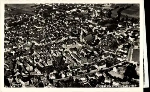 Ak Schwabach in Mittelfranken Bayern, Luftbild
