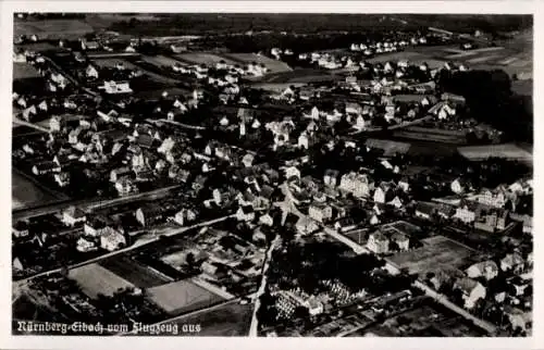 Ak Eibach Nürnberg in Mittelfranken, Fliegeraufnahme des Stadtteils