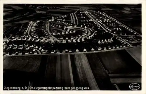 Ak Regensburg an der Donau Oberpfalz, Fliegeraufnahme