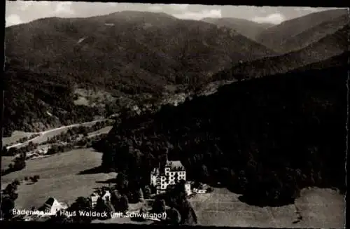 Ak Badenweiler im Schwarzwald, Fliegeraufnahme, Haus Waldeck