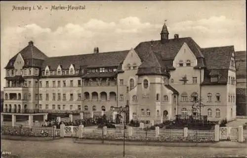 Ak Arnsberg im Sauerland Westfalen, Marienhospital