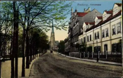 Ak Freiberg in Sachsen, Hornstraße, Kirche
