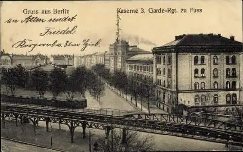 Ak Berlin Kreuzberg, Kaserne 3. Garde Regiment zu Fuss