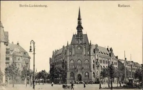 Ak Berlin Lichtenberg, Rathaus