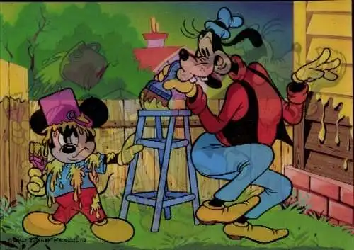 3-D Ak Goofy und Mickey Mouse