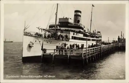 Ak HAPAG Dampfer Cobra, Seebäderdienst