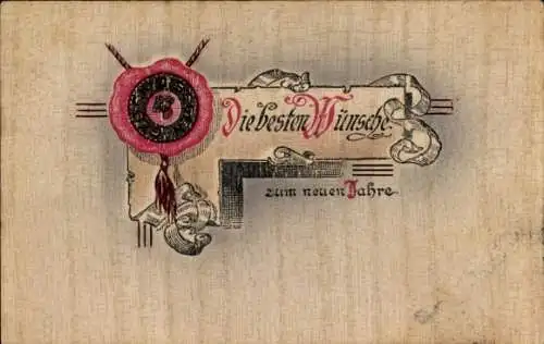 Ak Glückwunsch Neujahr, Pilz, Siegel