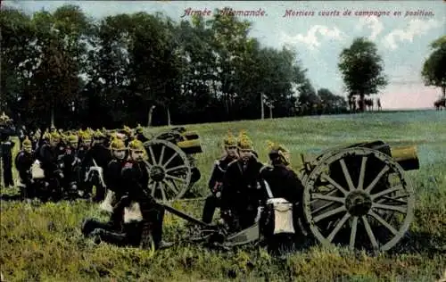 Ak deutsche Armee, Artillerie in Stellung