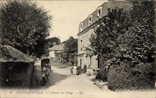 Ak Hennequeville Calvados, Entree du Village