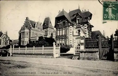 CPA Deauville sur Mer Calvados, Villa Love et Broet