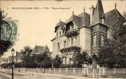 CPA Deauville sur Mer Calvados, Villa Marie Christine