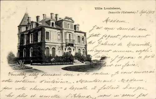 CPA Deauville sur Mer Calvados, Villa Louisiane