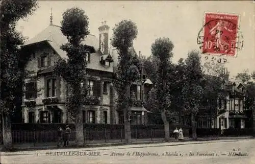 CPA Deauville sur Mer Calvados, Avenue de l'Hippodrome, Reseda, Les Verveines