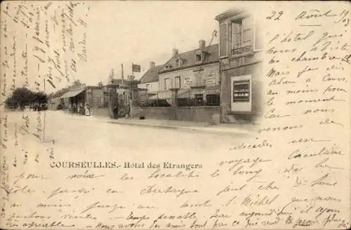 CPA Courseulles-sur-Mer Calvados, Hotel des Etrangers