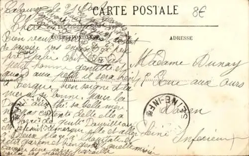 Ak Cabourg Calvados, Strand vor dem Grand Hotel