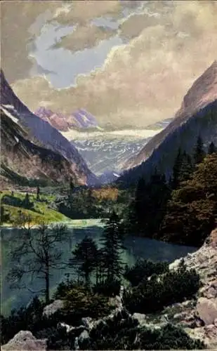 Ak Photochromie, Nenke und Ostermaier 284 4391, Gebirgslandschaft