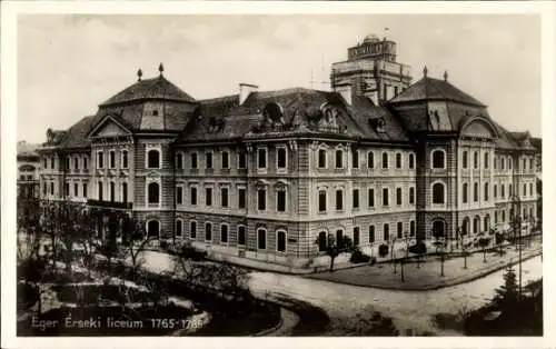 Ak Eger Erlau Ungarn, Eger Érseki liceum 1765-1785, historisches Gebäude