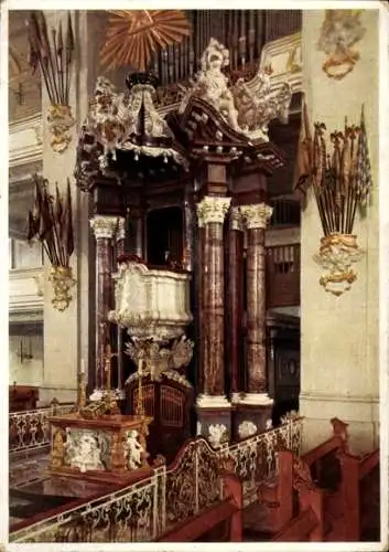 Ak Potsdam, Garnisonkirche, Kanzel von 1735, Eingang