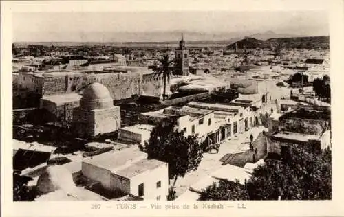 CPA Tunis Tunisie, Vue prise de la Kasbah